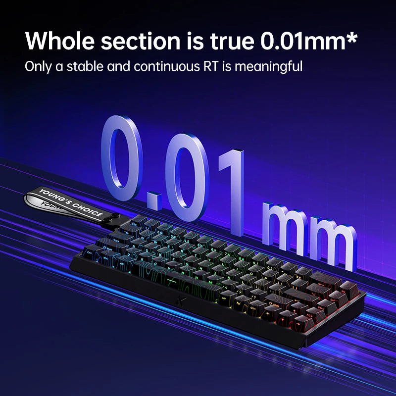 ACE60 Pro MCHOSE ACE68 Magnetic Keyboard Wired Mechanical for Gaming 0.01mm RapidTrigg 8000Hz SOCD/Rs 0.125ms 128K Sampling Rate