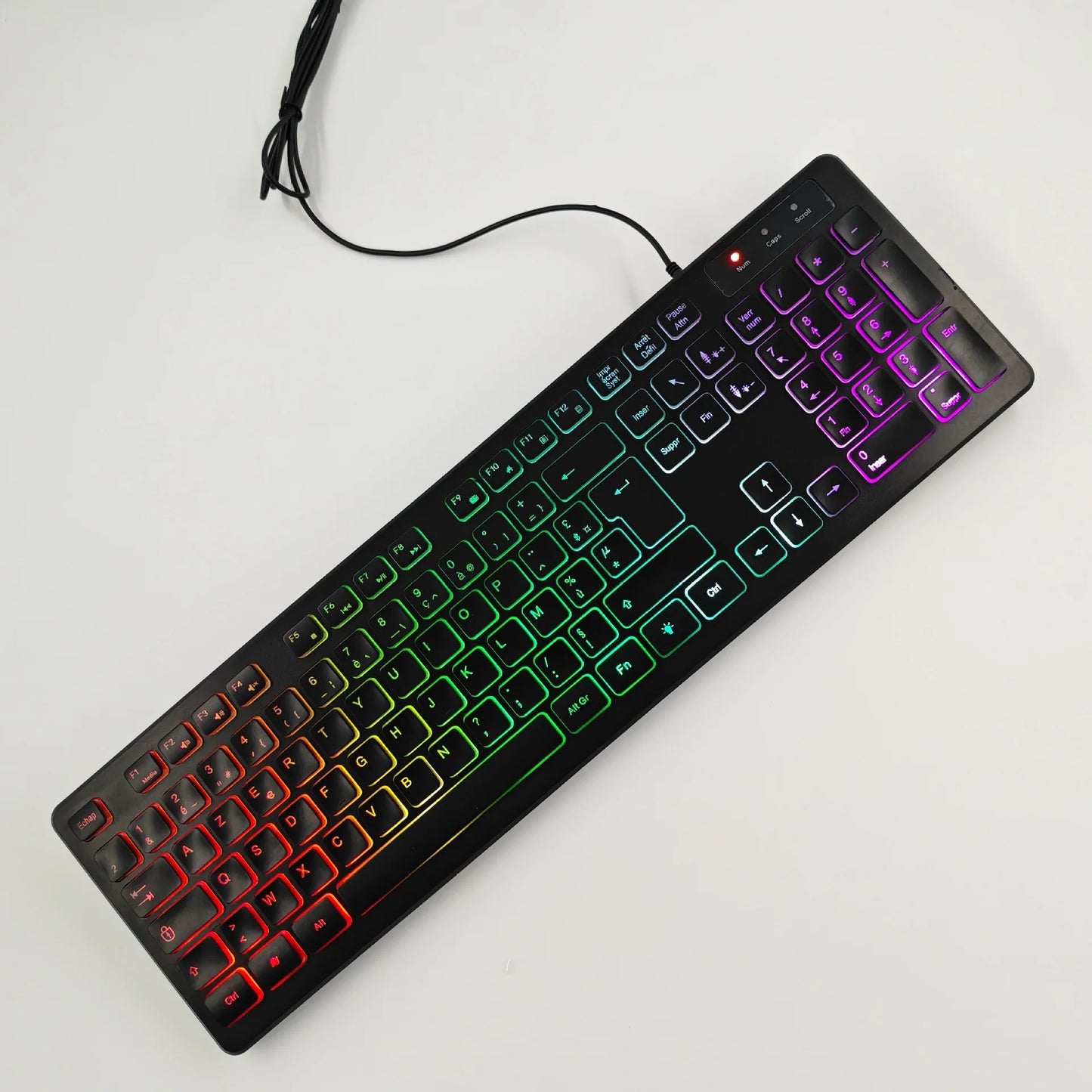 Computer Desktop Gaming Keyboard Light Backlit RGB Mute wired keyboard USB office home