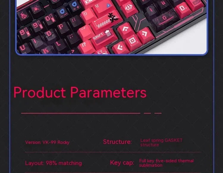 VALKYRIE VK99 Mechanical Keyboards RGB Wireless Bluetooth 2.4G Wired 3Mode Full Key Hot Swapping Gaming Keyboard Custom PC Gifts