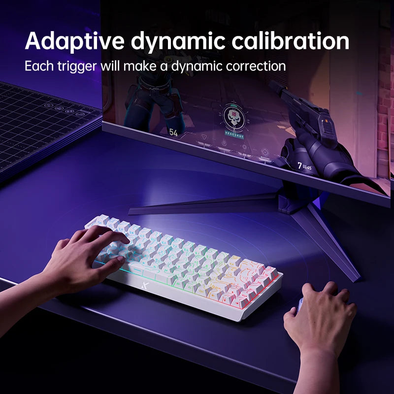 ACE60 Pro MCHOSE ACE68 Magnetic Keyboard Wired Mechanical for Gaming 0.01mm RapidTrigg 8000Hz SOCD/Rs 0.125ms 128K Sampling Rate