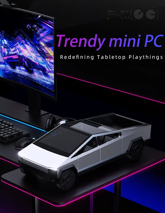 Cybertruck Gaming Mini PC AMD RYZEN5 7640HS/RYZEN7 8845HS Support WIN10 LINUX with  2xDDR5 HDMI Full-funtion TYPE-C  Computer