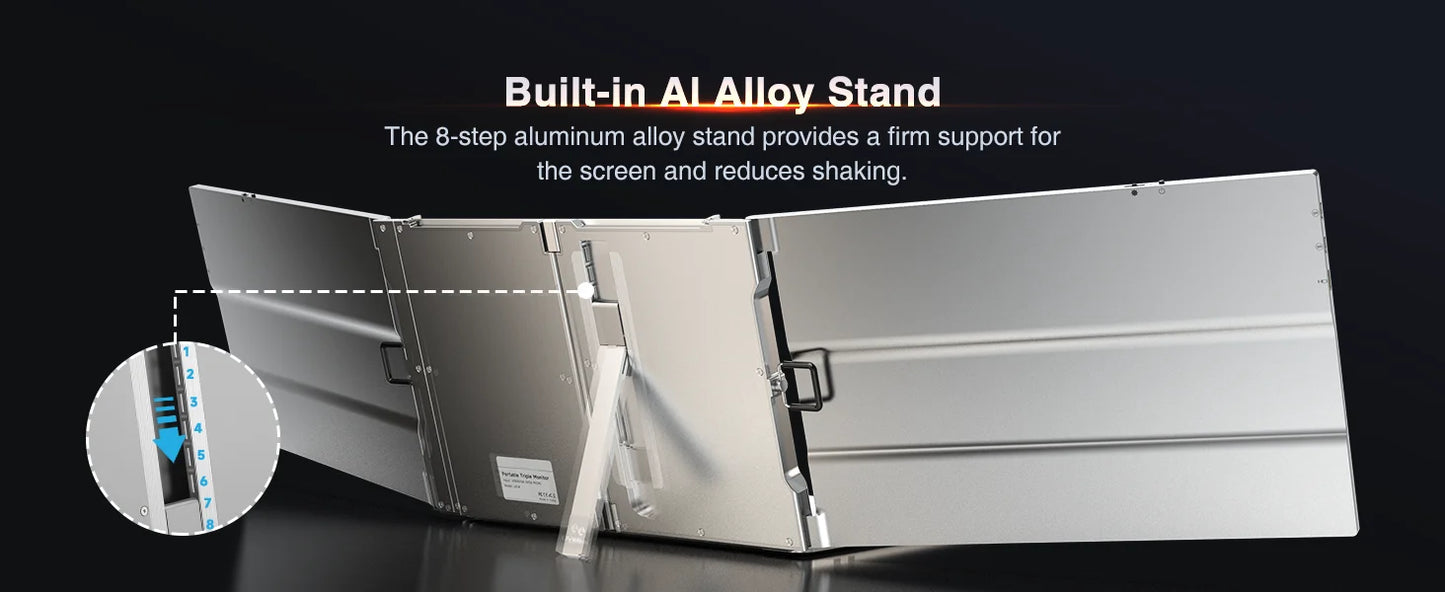 XIANWEI Portable Triple Monitor 14/15 inch Office Double Travel Dual Gaming Folding Extended Display Screen For Laptop Extension