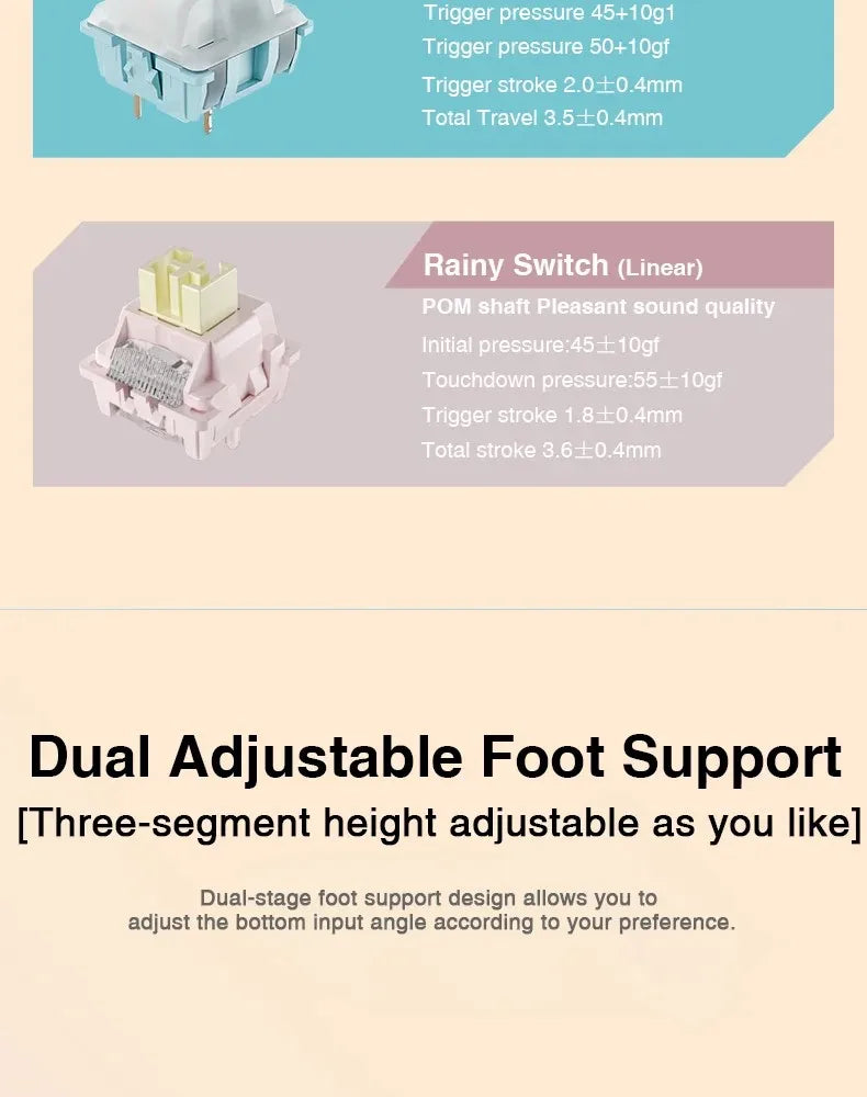AULA F108 Pro Gaming Mechanical Keyboard Tri Mode Custom Multi-Knob Screen RGB Esports Wireless Keyboard with TFT Smart Display