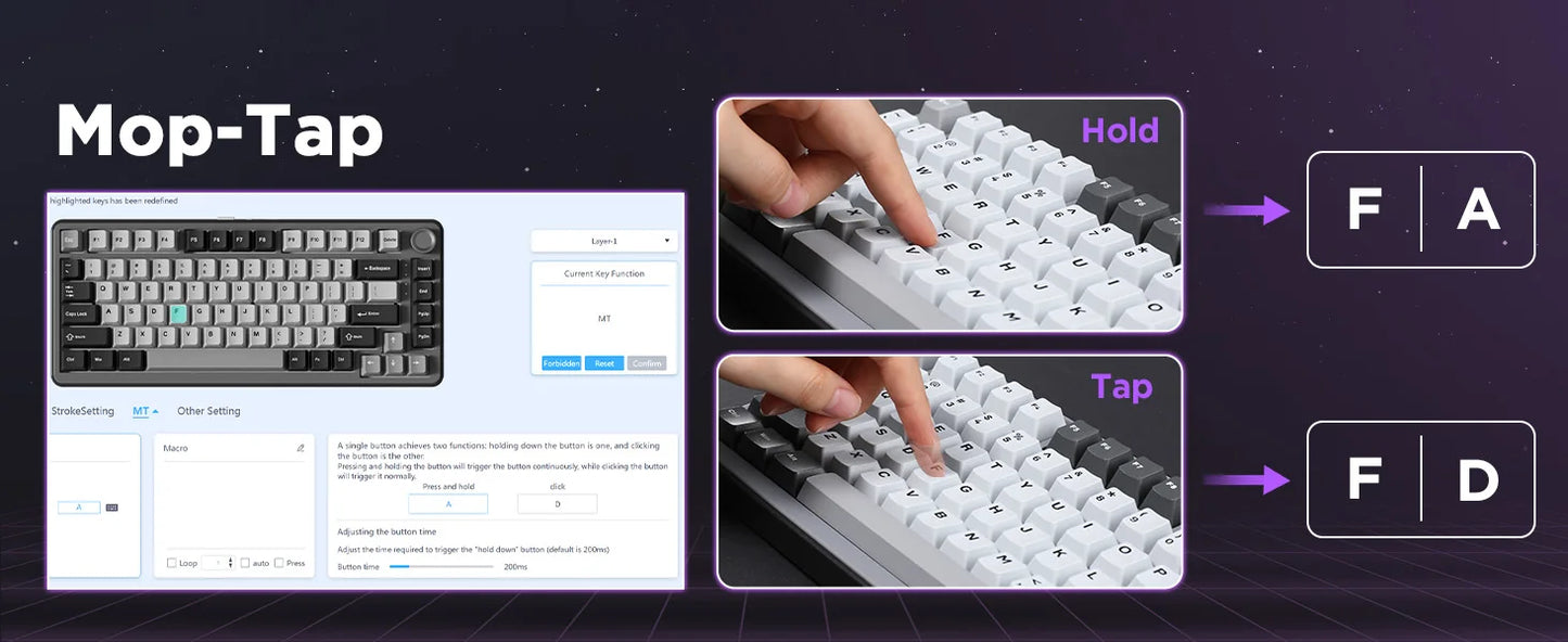 YUNZII RT75 Rapid Trigger Gaming Keyboard, Hall Effect Magnetic Mechanical Keyboards for Gamers, RGB 75% Keyboard for Mac/Win