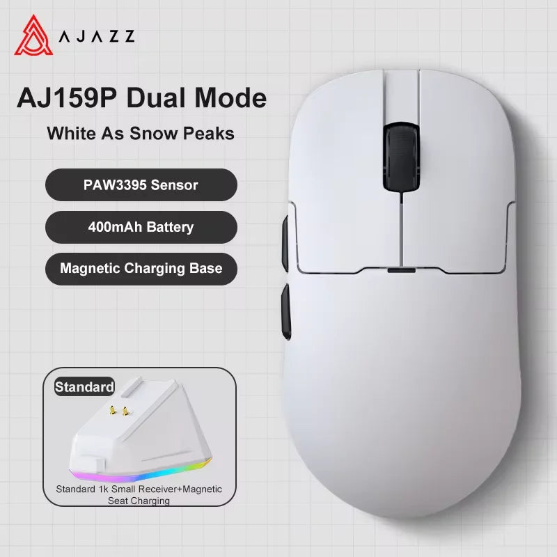 AJAZZ AJ159 APEX/AJ159PRO Wireless Gamer Mouse with RGB Magnetic Charging Base Lightweight AJ159P Gaming Mouse for PC Laptop
