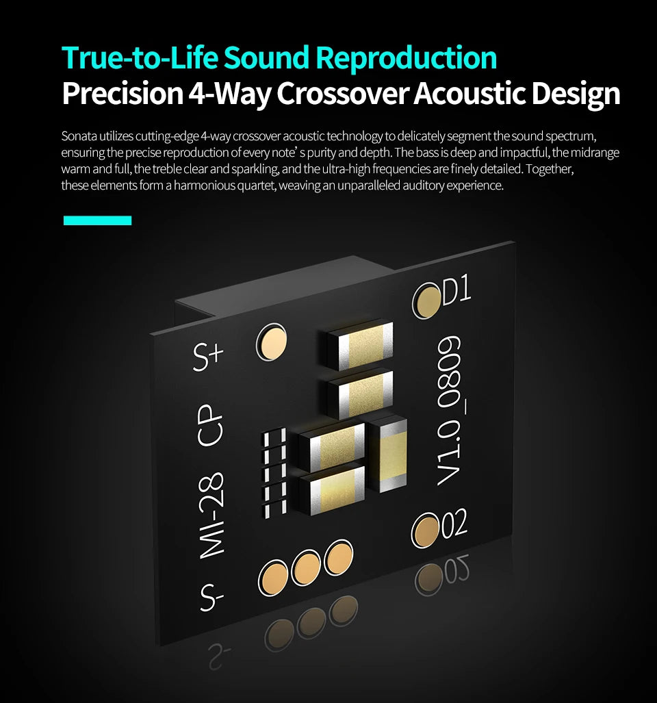 KZ Sonata 28BA Units Upgraded HIFI Headphones On-ear tunable balanced armour unit Wired gaming headphones