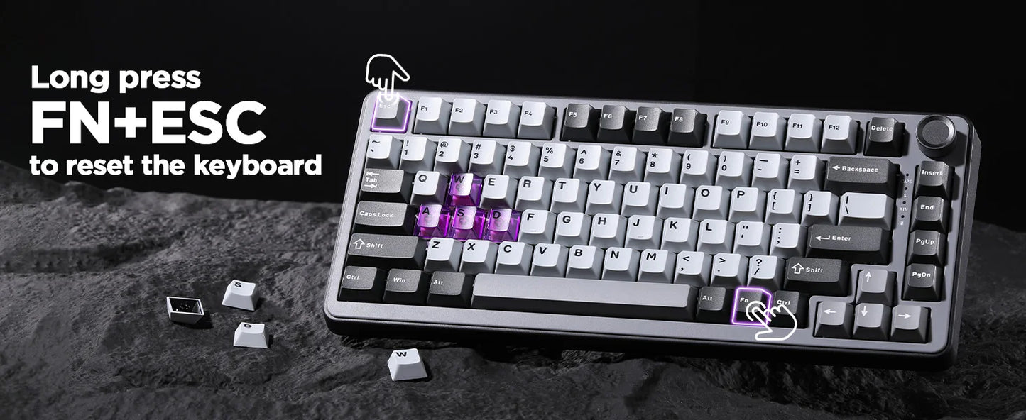 YUNZII RT75 Rapid Trigger Gaming Keyboard, Hall Effect Magnetic Mechanical Keyboards for Gamers, RGB 75% Keyboard for Mac/Win