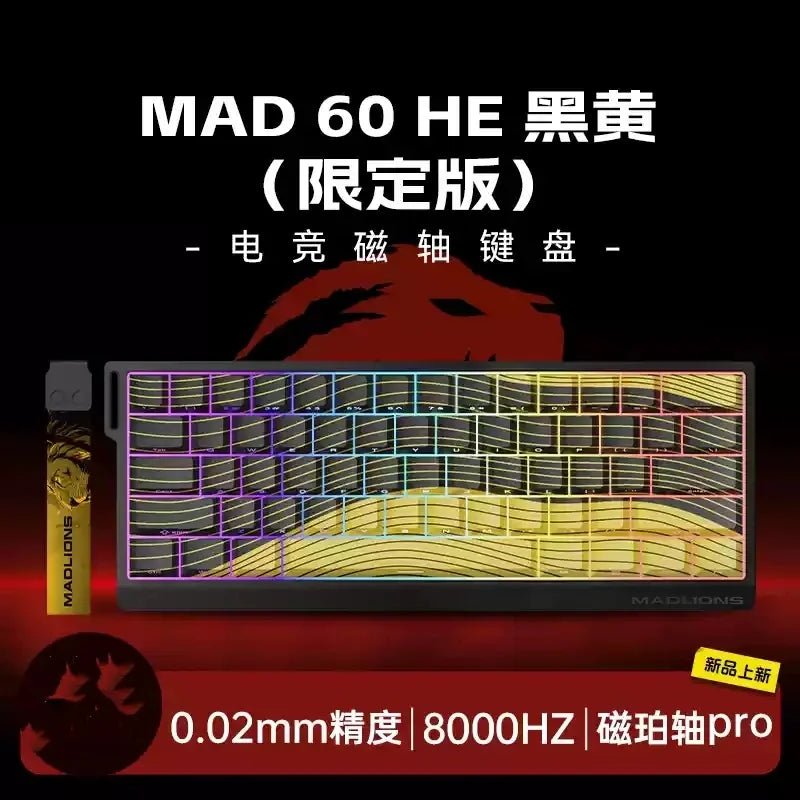 Madcatz Mad60 Mad68 HE 8k Mechanical Keyboard Magnetic Switch Wired 60% 68% Gaming Keyboards Rapid Trigger Rgb Customs Keyboards