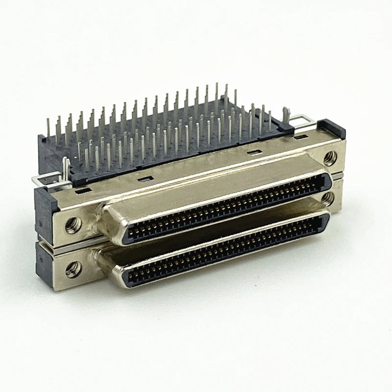 SCSI VHDCI68 VHDCI 68P V68 V.68 Single-layer Female Adapter 90 Degree Plug-in VHDCI 68P Female Connector
