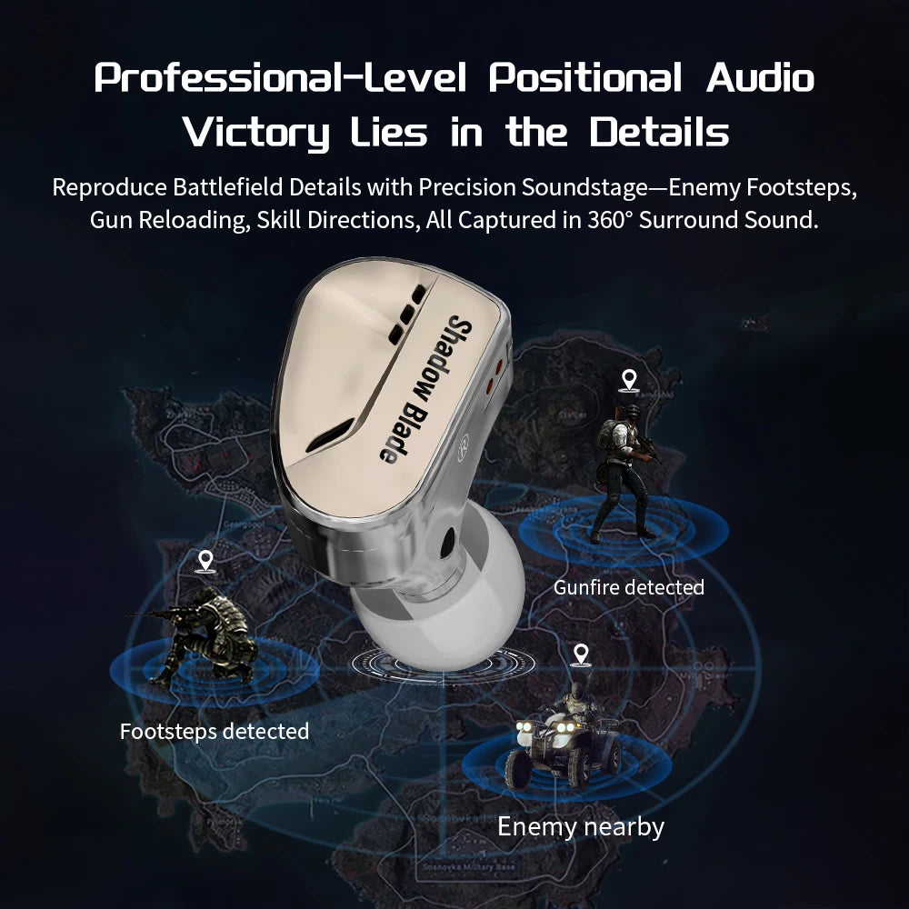 CVJ Shadow Blade In Ear Earphones 1DD+1 Vibration Switch Adjustable Gaming ports in-ear typec Hifi Headphones konoka Mermaid2