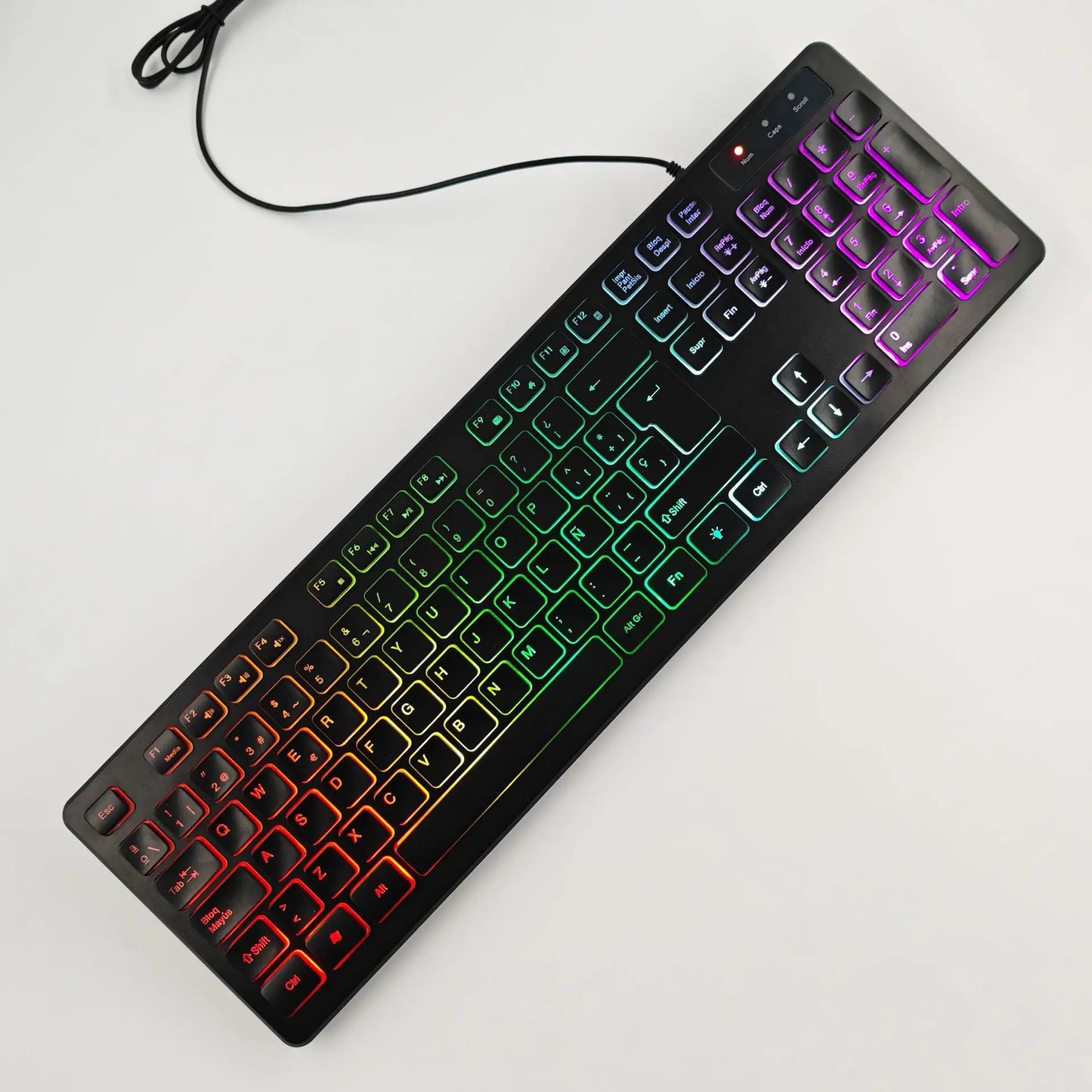 Computer Desktop Gaming Keyboard Light Backlit RGB Mute wired keyboard USB office home