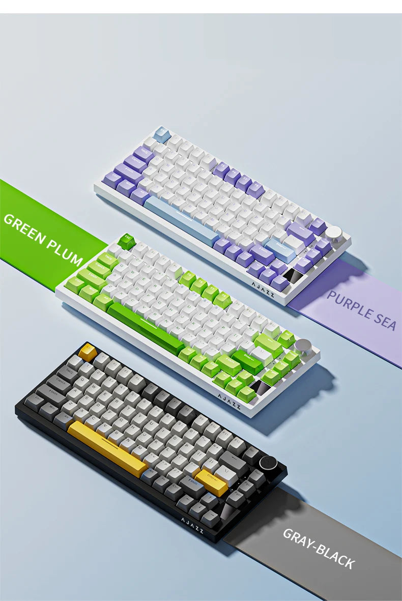 AJAZZ AK820 Pro Wired&Wireless Mechanical Gaming Keyboard Tri-Mode RGB Backlit Hot-Swappable Switches,70% Compact Layout,PC/Mac