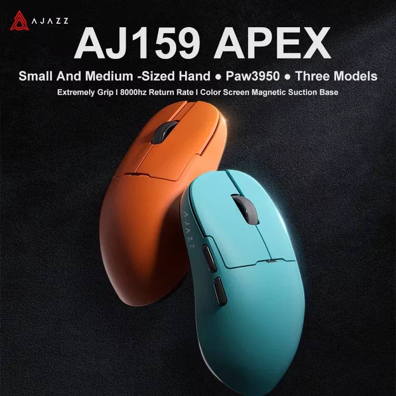 AJAZZ AJ159 APEX/AJ159PRO Wireless Gamer Mouse with RGB Magnetic Charging Base Lightweight AJ159P Gaming Mouse for PC Laptop