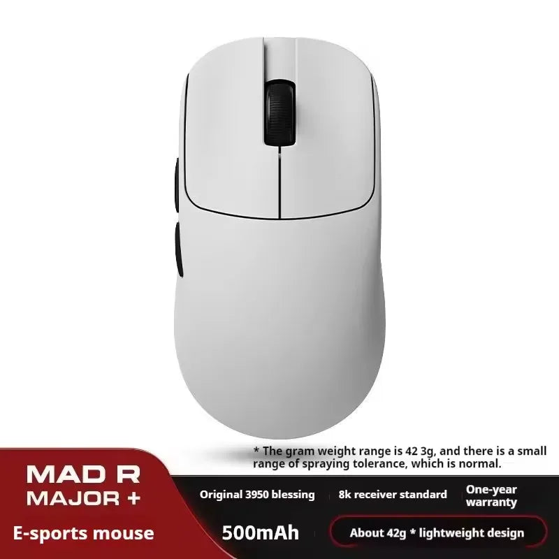 ATK VXE MAD R MAJOR Gaming E-Sports Mouse Ultra-lightweight Dual-Mode PAW3395/3950 Sensor Ergonomic Mice Standard 8K