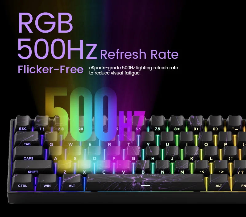 MONSGEEK FUN60 Mechanical Keyboard Magnetic Switch 60% Gaming Keyboard Rapid Trigger 0.01 mm 8K HE/TMR eSports Custom Keyboard