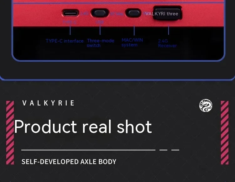 VALKYRIE VK99 Mechanical Keyboards RGB Wireless Bluetooth 2.4G Wired 3Mode Full Key Hot Swapping Gaming Keyboard Custom PC Gifts