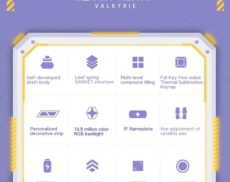 VALKYRIE VK99 Mechanical Keyboards RGB Wireless Bluetooth 2.4G Wired 3Mode Full Key Hot Swapping Gaming Keyboard Custom PC Gifts