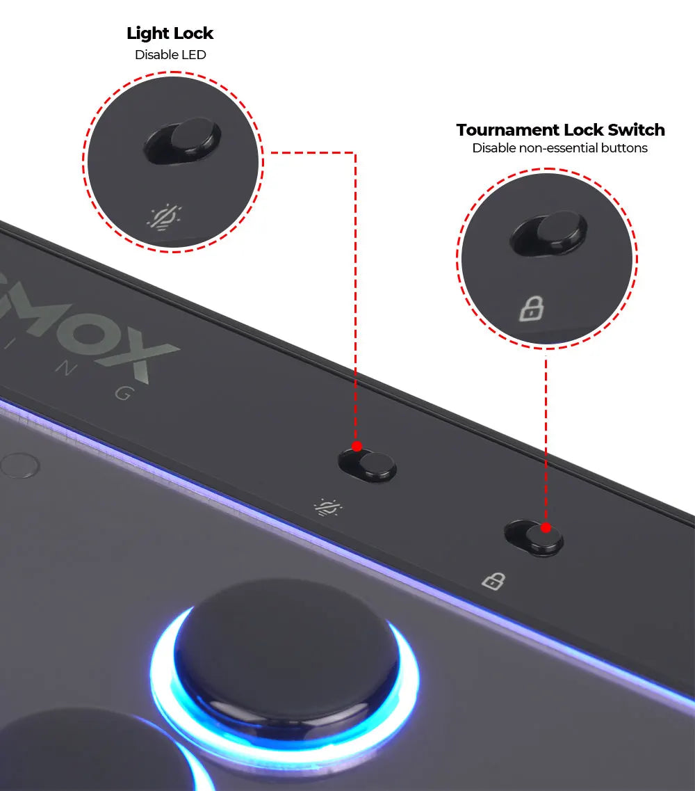 Haute42 C16 Magnetic Hitbox Leverless Arcade Stick Controller For Ps4 /PS5/Switch Button Rim Stickless Hitbox Fightstick