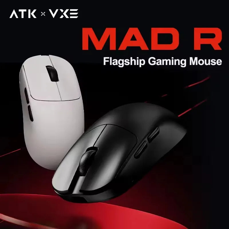 ATK VXE MAD R MAJOR Gaming E-Sports Mouse Ultra-lightweight Dual-Mode PAW3395/3950 Sensor Ergonomic Mice Standard 8K