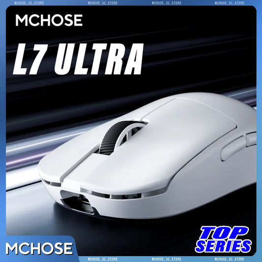 Official MCHOSE L7 Ultra Wireless Gaming Mouse PAW3950 E-Sport Sensor Realtek Flagship Master TOPSPEED 8K Polling Rate 39g Mice