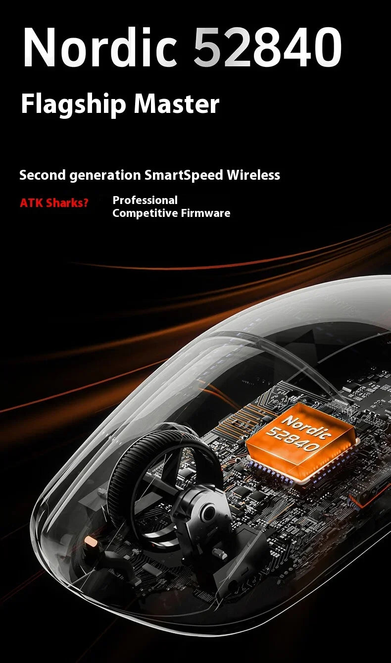 ATK Dragonfly A9 Ultra Mouse Paw3950 2 Modes Wireless Mouse 8000Hz Lightweight Gaming Mice PC Accessories For FPS Gamer Custom