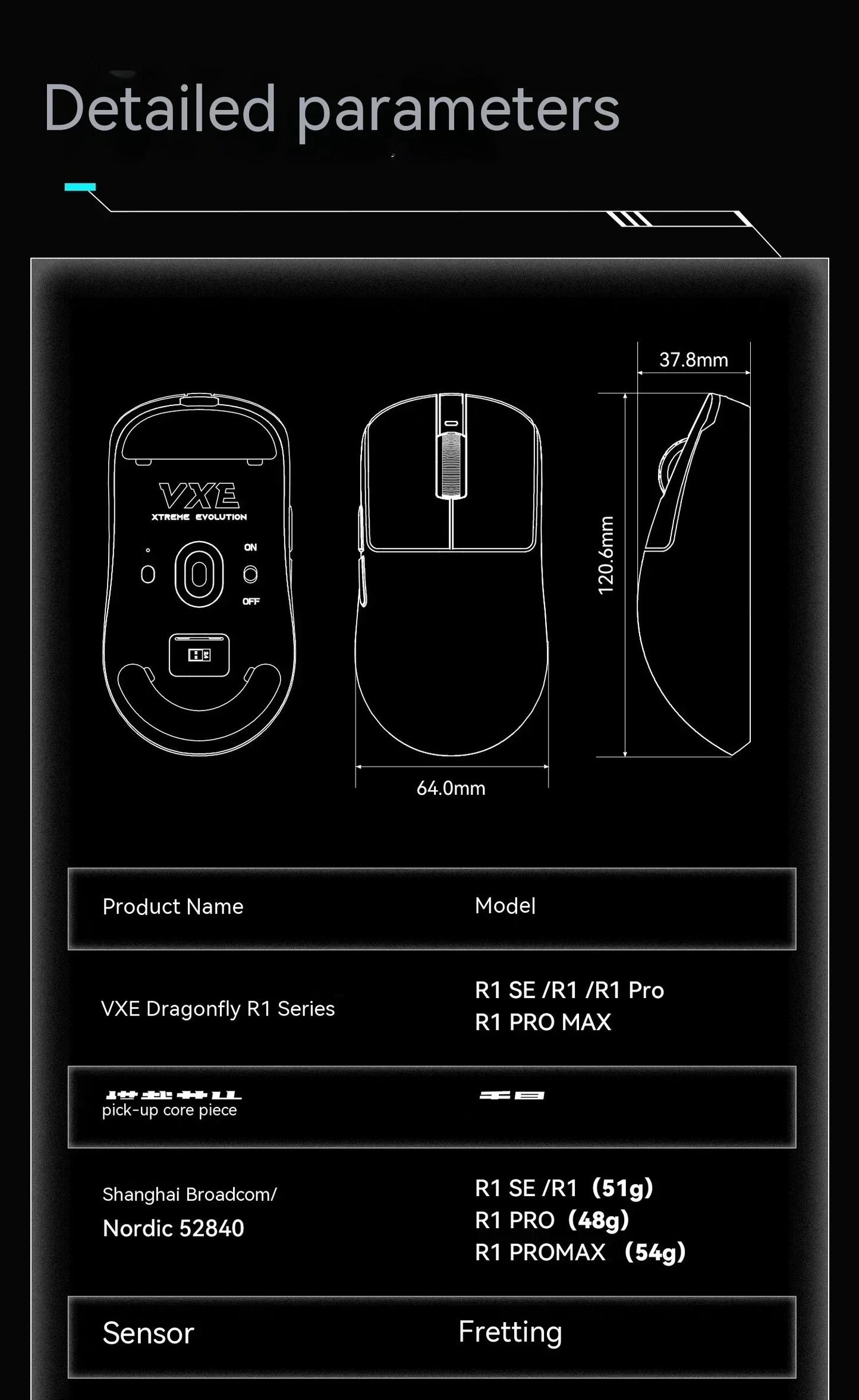 Vgn Vxe Paw3395 Lightweight Mouse Bluetooth Wireless Dragonfly R1 R1 Se Pro Max Gaming Mouse Pc Gaming Accessories Custom Mice