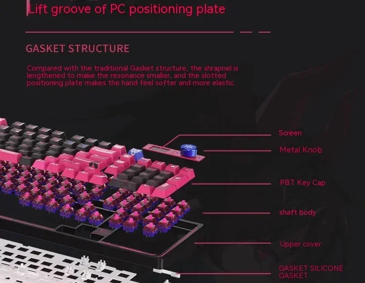 VALKYRIE VK99 Mechanical Keyboards RGB Wireless Bluetooth 2.4G Wired 3Mode Full Key Hot Swapping Gaming Keyboard Custom PC Gifts