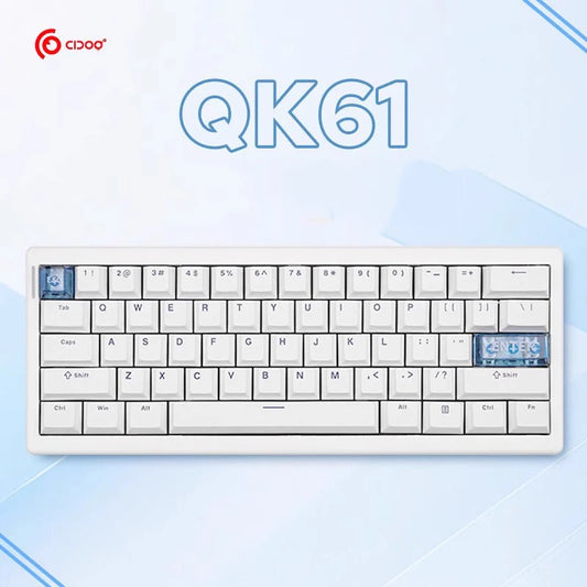 Cidoo QK61 VIA/Qmk Mechanical Keyboard 3-Mode 2.4G Bluetooth Wireless Wired Gasket Customization Gaming keyboard For PC Laptop