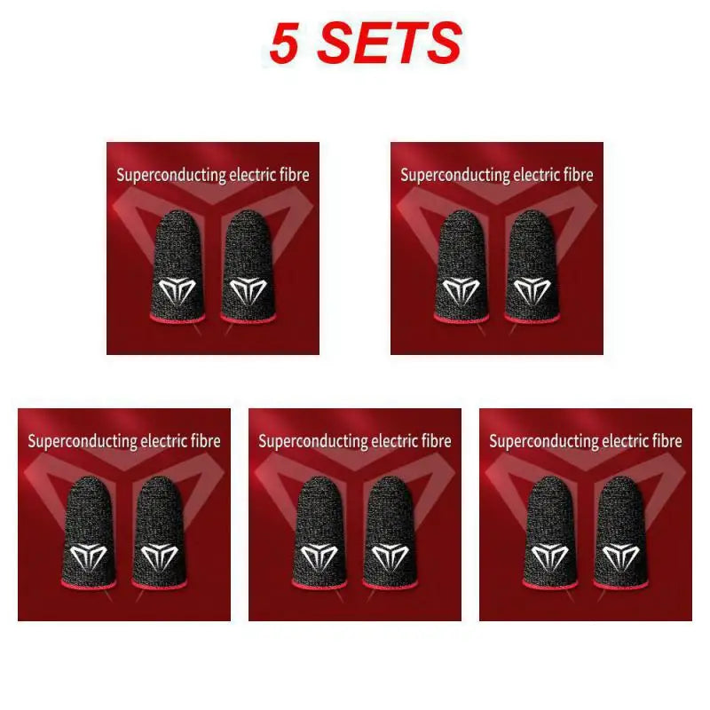 10 Pcs Mobile Game Fingertip Gloves Sweatproof Anti-slip Touch Screen Finger Sleeve Breathable Gaming Fingertip Cover For Gamer