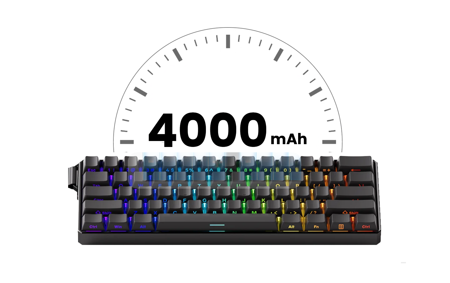MONSGEEK FUN60 Mechanical Keyboard Magnetic Switch 60% Gaming Keyboard Rapid Trigger 0.01 mm 8K HE/TMR eSports Custom Keyboard