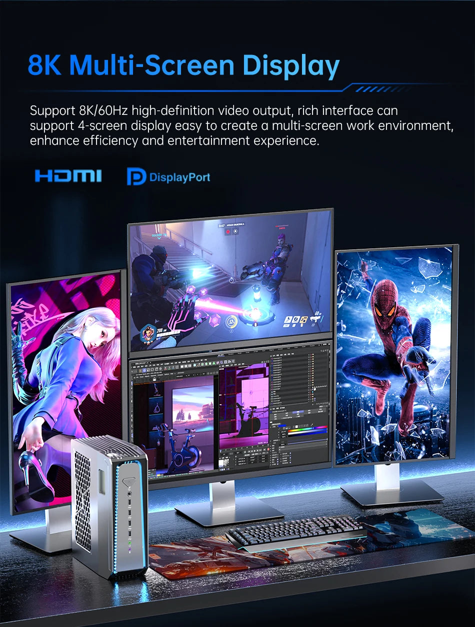 MSECORE SL800 Liquid cooled computer Gaming PC Intel Core I5 I7 I9 RTX4070 12G Windows 11 DDR5 NVMe SSD Desktop Gaming PC