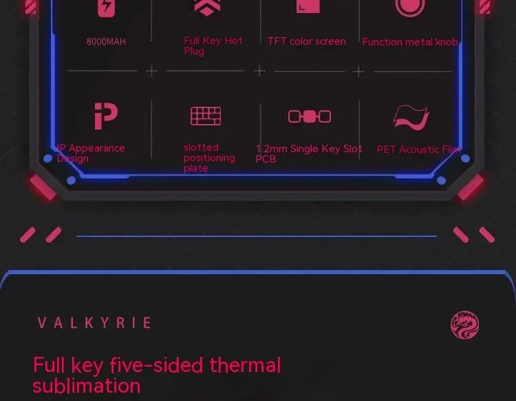 VALKYRIE VK99 Mechanical Keyboards RGB Wireless Bluetooth 2.4G Wired 3Mode Full Key Hot Swapping Gaming Keyboard Custom PC Gifts