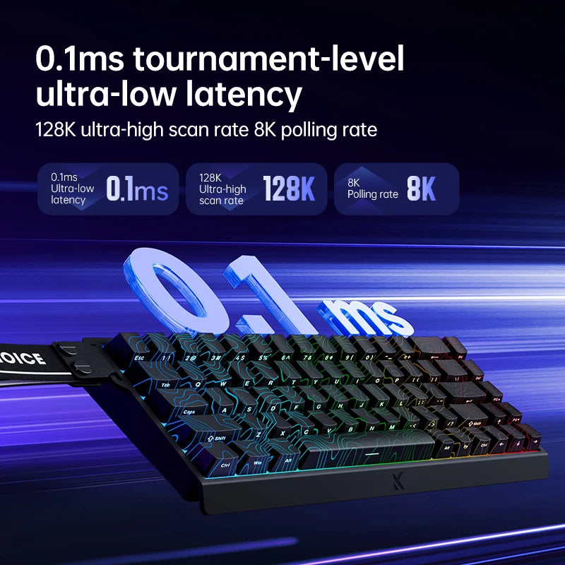 ACE60 Pro MCHOSE ACE68 Magnetic Keyboard Wired Mechanical for Gaming 0.01mm RapidTrigg 8000Hz SOCD/Rs 0.125ms 128K Sampling Rate