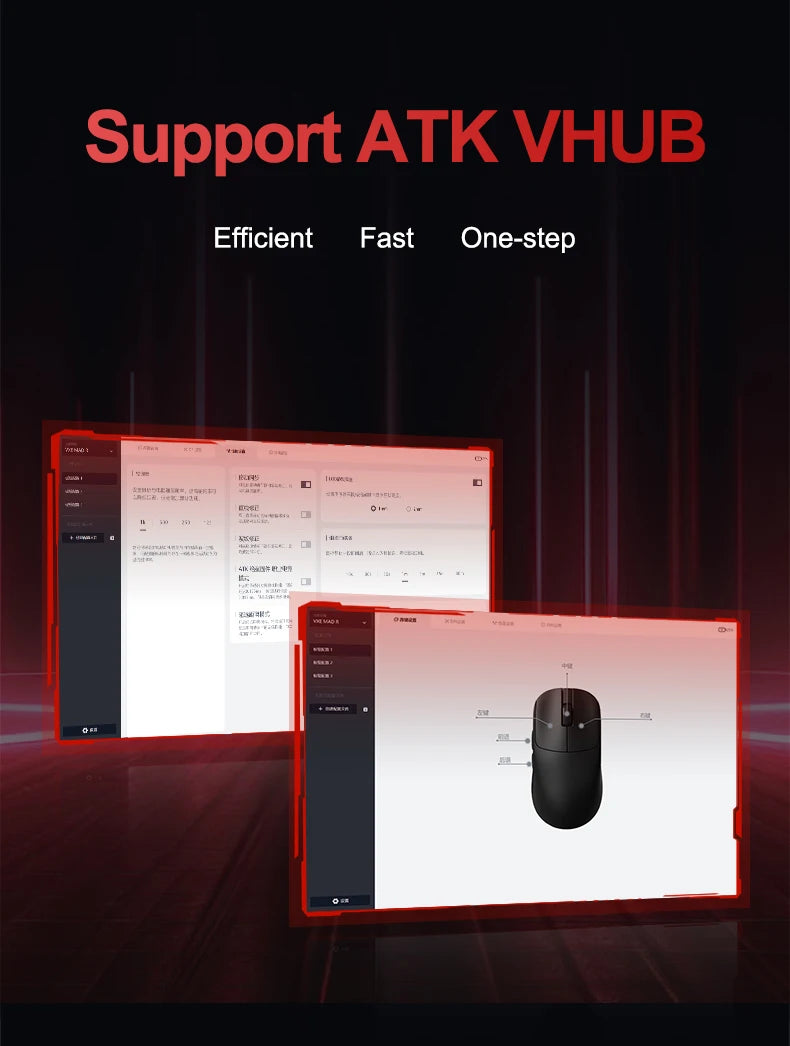 ATK VXE MAD R/R MAJOR Wireless E-sports Gaming Mouse Ultra-lightweight Dual-Mode PAW3395/3950 Ergonomic Mice Standard 8K