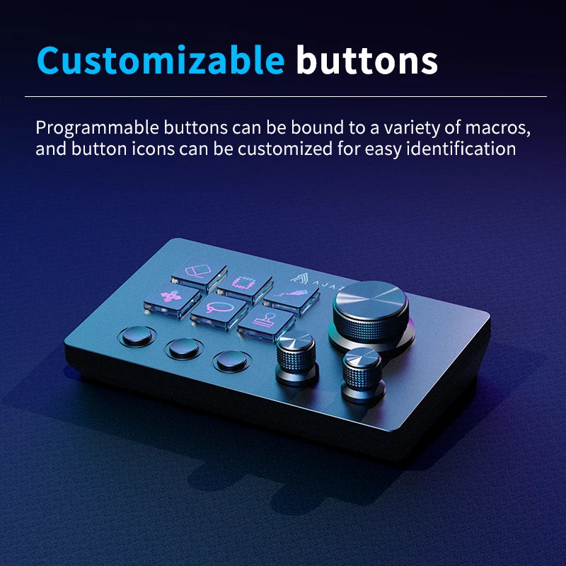 Ajazz AKP03E Programmable Macro Keyboard 12 Keys Mechanical Gaming Keyboard Custom Button Mini Keyboard For Multiple Scenario