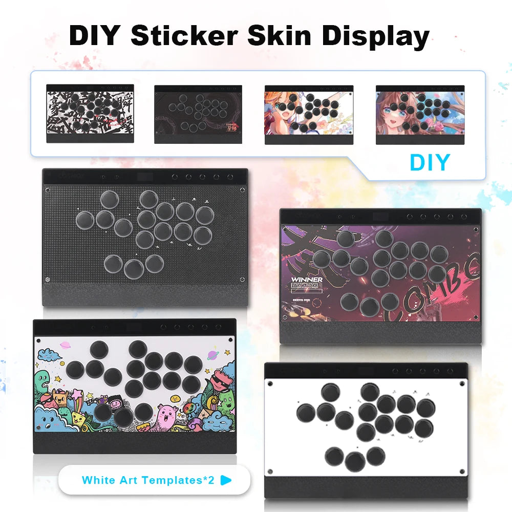 Haute42 C16 Magnetic Hitbox Leverless Arcade Stick Controller For Ps4 /PS5/Switch Button Rim Stickless Hitbox Fightstick