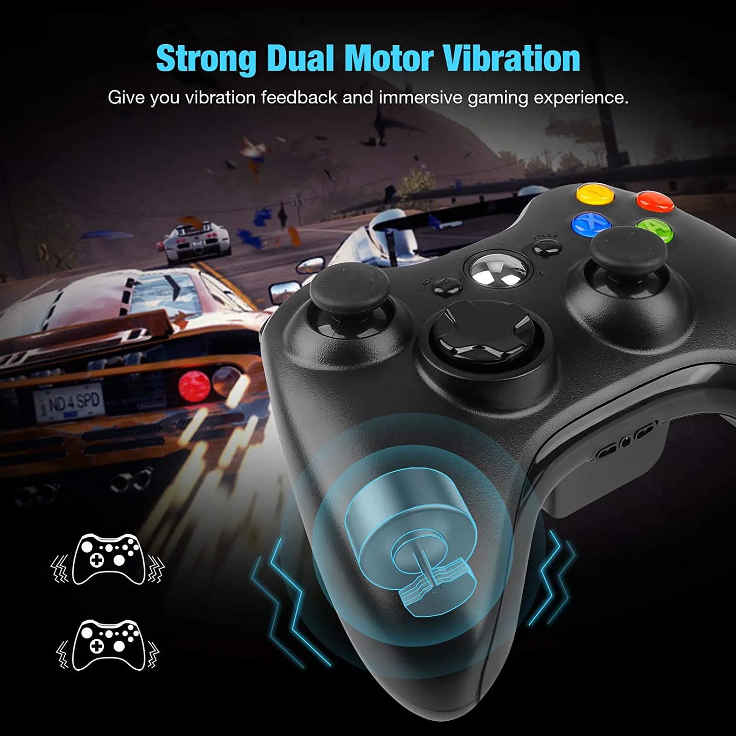 2.4G Xbox 360 Gamepad Wireless/Wired Controller Supports Xbox 360/360 Slim/Pc/Steam Gamepad For  Pc Game Controller Joypad