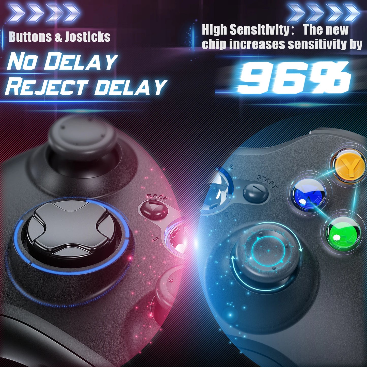 2.4G Xbox 360 Gamepad Wireless/Wired Controller Supports Xbox 360/360 Slim/Pc/Steam Gamepad For  Pc Game Controller Joypad