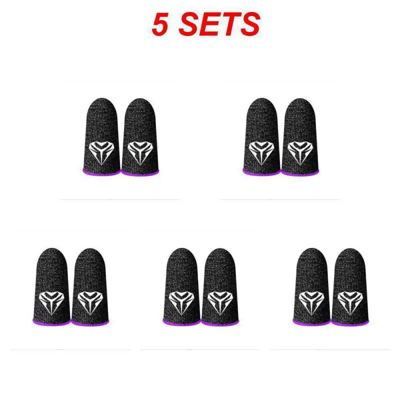 10 Pcs Mobile Game Fingertip Gloves Sweatproof Anti-slip Touch Screen Finger Sleeve Breathable Gaming Fingertip Cover For Gamer