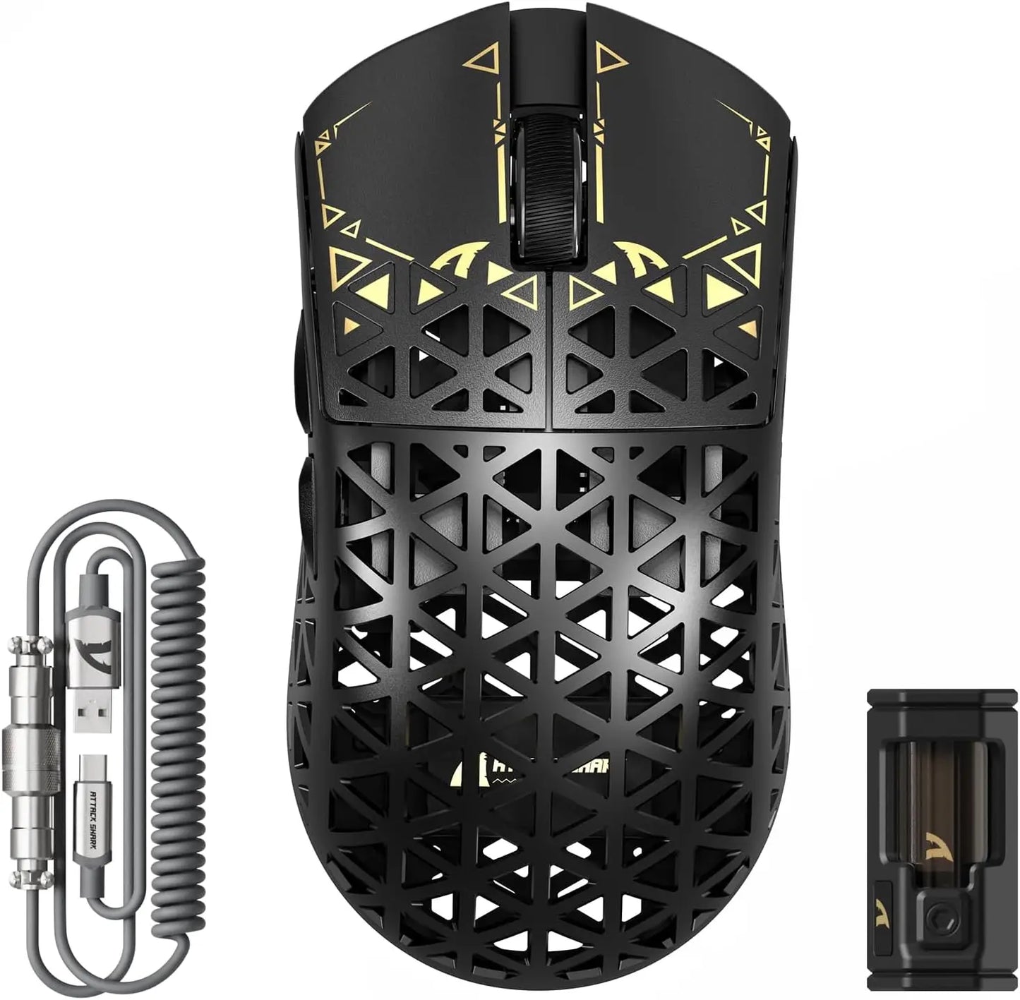 ATTACK SHARK R5 Ultra 39g Carbon Fiber 8000Hz Wireless Gaming Mouse, 42000DPI, PAW3950MAX Sensor, Nordic 52840 Chip, Tri-Mode