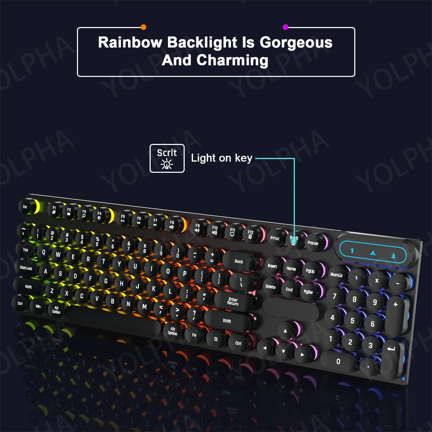 104Keys Wired Keyboard with RGB Backlit Breathing Light Gaming Wired Ergonomic Keyboard for Computer Laptop for PC Gamer Office