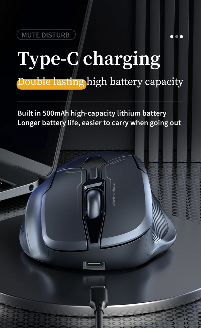Xiaomi Bluetooth Wireless Mouse Dual-mode Rechargeable Silent Mechanical Office Gaming  Universal Mouse For PC Android IOS