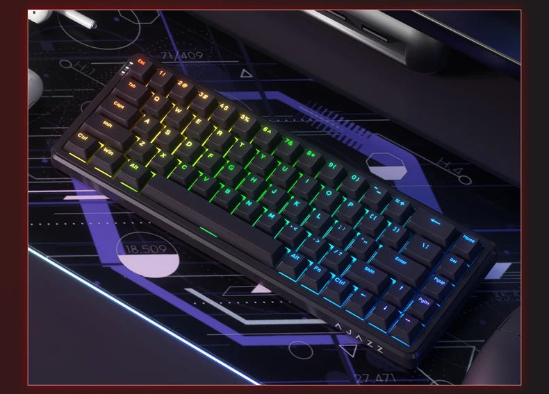AJAZZ AK680 MAX Mechanical Keyboard HE Hall Effect Switch 60% 8k/1K RGB Wired/Wireless Gaming Rapid Trigger Magnetic Keyboard