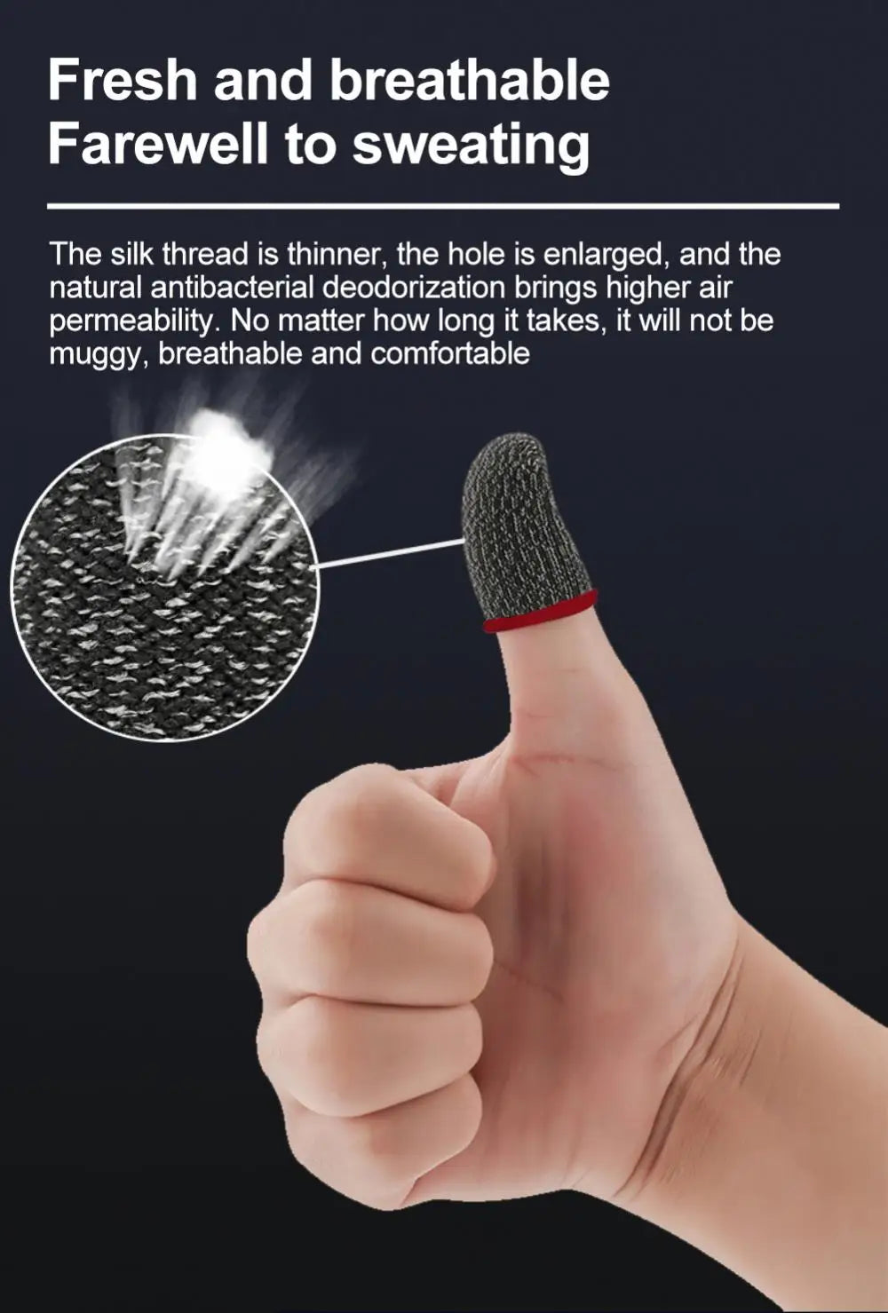 10 Pcs Mobile Game Fingertip Gloves Sweatproof Anti-slip Touch Screen Finger Sleeve Breathable Gaming Fingertip Cover For Gamer