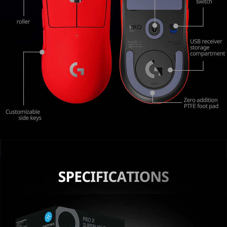 Logitech G PRO X Superlight 2 SE wireless gaming mouse, HERO 2 sensor, 44000DPI, 888IPS, G hub, Type-C interface