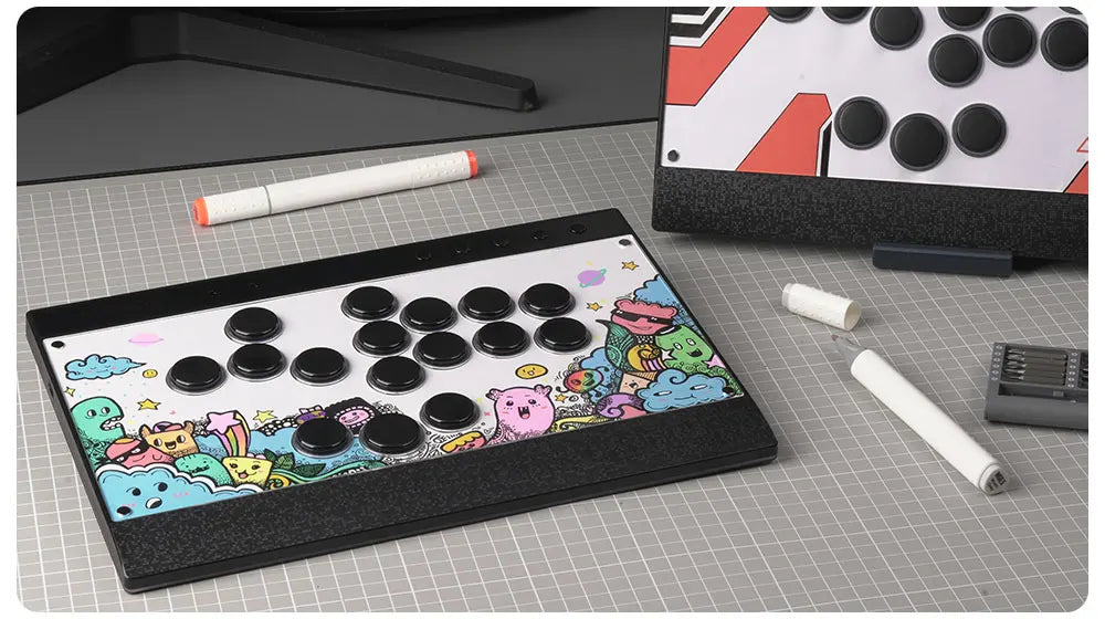 Haute42 C16 Magnetic Hitbox Leverless Arcade Stick Controller For Ps4 /PS5/Switch Button Rim Stickless Hitbox Fightstick