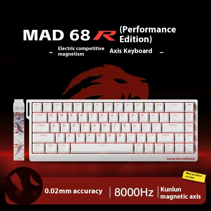 Madcatz Mad60 Mad68 HE 8k Mechanical Keyboard Magnetic Switch Wired 60% 68% Gaming Keyboards Rapid Trigger Rgb Customs Keyboards