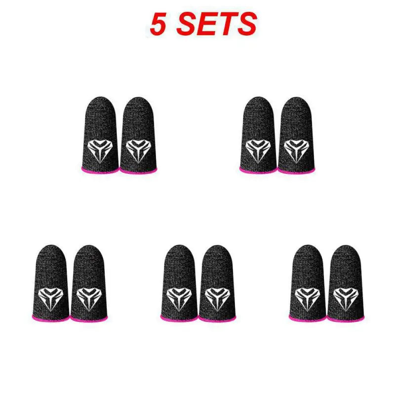 10 Pcs Mobile Game Fingertip Gloves Sweatproof Anti-slip Touch Screen Finger Sleeve Breathable Gaming Fingertip Cover For Gamer