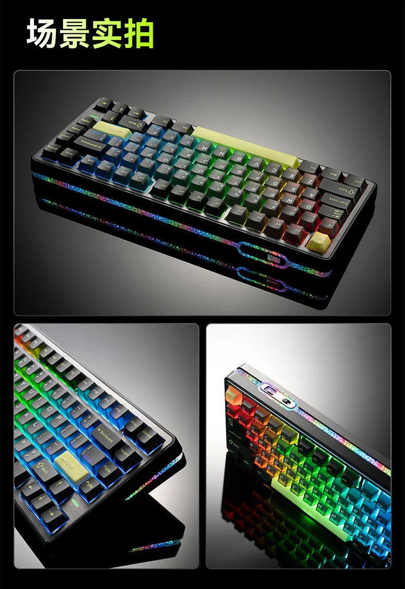 New VGN Ultra Pro He Neon Series Three-Mode Wireless Bluetooth Magnetic Axis Gaming Gasket Hot-Swappable Rgb Mechanical Keyboar