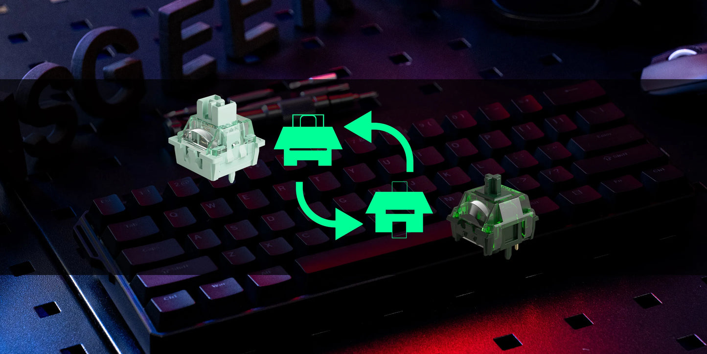 MONSGEEK FUN60 Mechanical Keyboard Magnetic Switch 60% Gaming Keyboard Rapid Trigger 0.01 mm 8K HE/TMR eSports Custom Keyboard